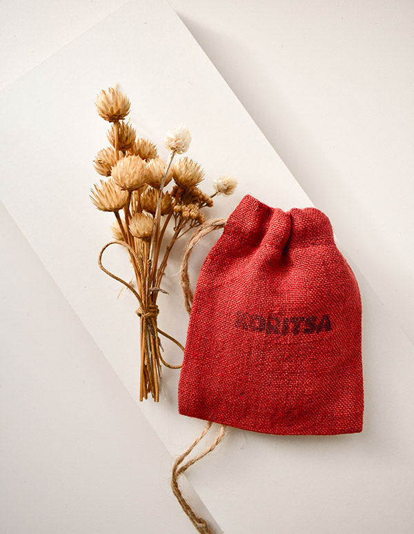 Red wool bag