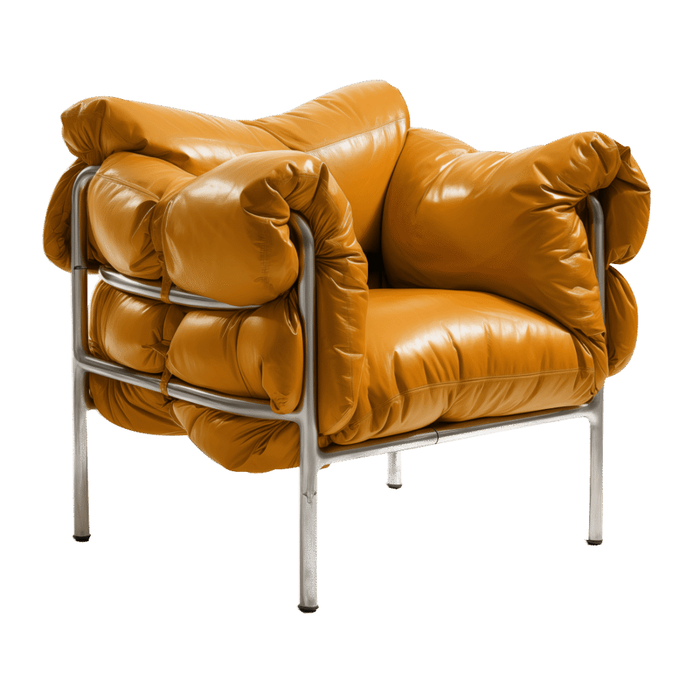 Living Room Accent Chair   Brown, Leather